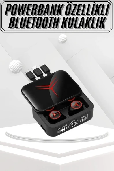 Kablosuz Bluetooth Kulaklık Powerbank Özellikli Göstergeli Hd Mikrofon ürün görseli 1