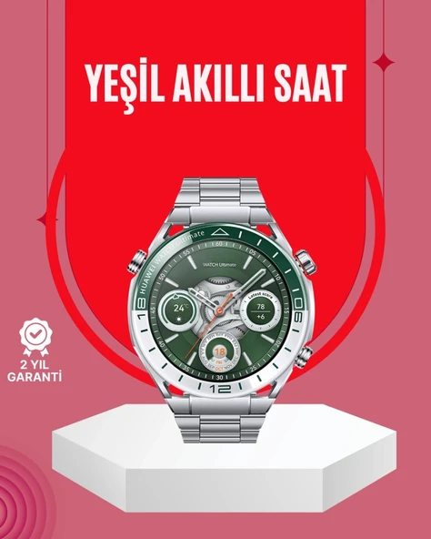 Amoled Smartwatch Harita Modlu Bluetooth Aramalı 3 Değiştirilebilir Kayışlı ürün görseli 1