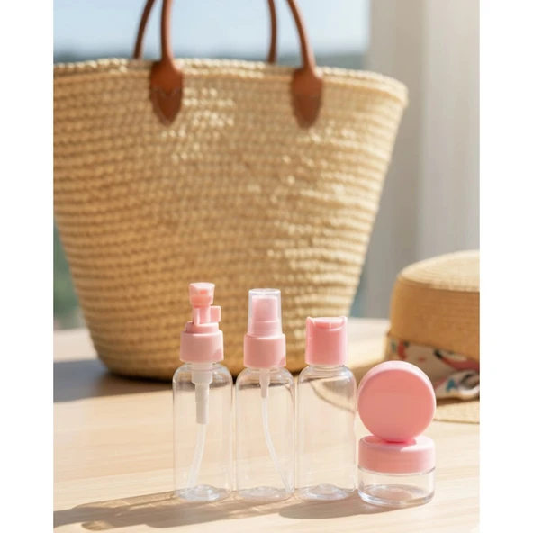 30 ml 5’li Seyahat Banyo Şişe Seti Çantalı ürün görseli 1