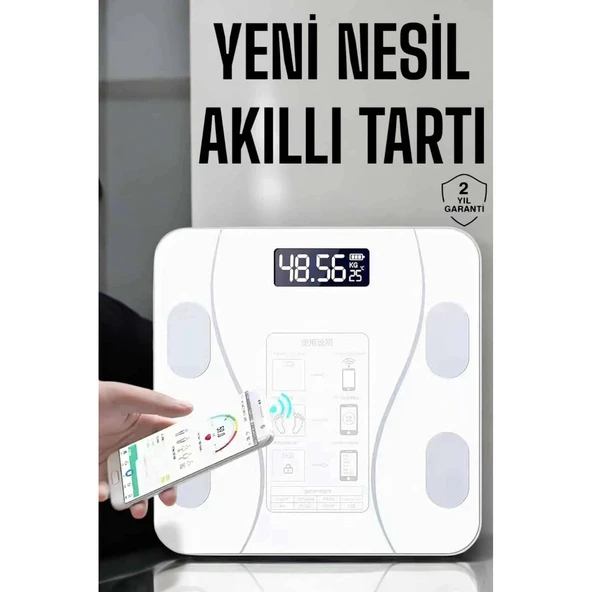 Tartı Baskül Dijital Elektronik Tartı Vücut Analiz Wifi Akıllı Yağ Ölçer ürün görseli 1