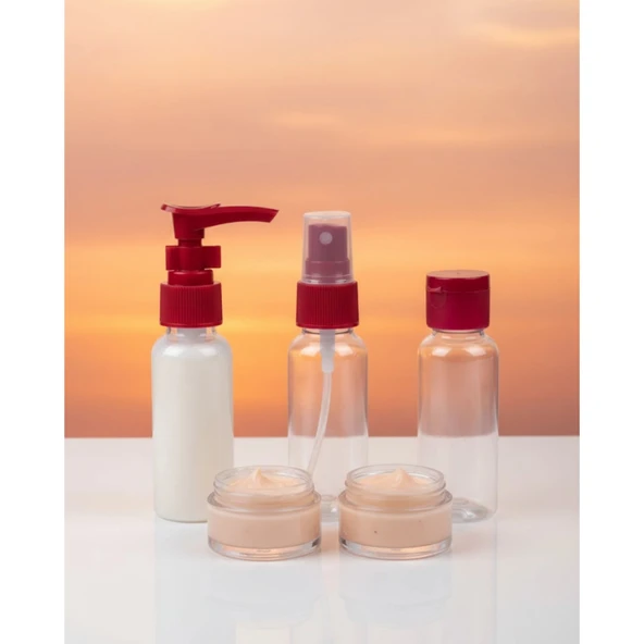 30 ml 5’li Seyahat Banyo Şişe Seti Sızdırmaz Tasarım ürün görseli 1