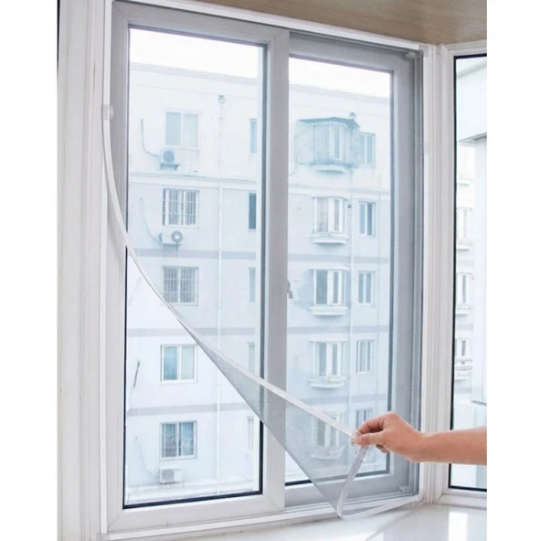 Pencere Sineklik Tülü 100x150 CM Çift Taraflı Bant Hediyeli Kesilebilir Tül Sineklik Seti ürün görseli 1