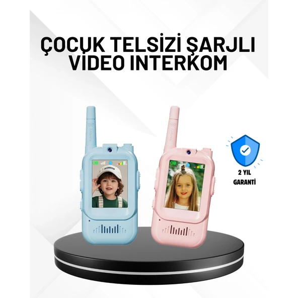 3–12 Yaş Çocuklara Uygun Görüntülü Walkie Talkie Seti ürün görseli 1