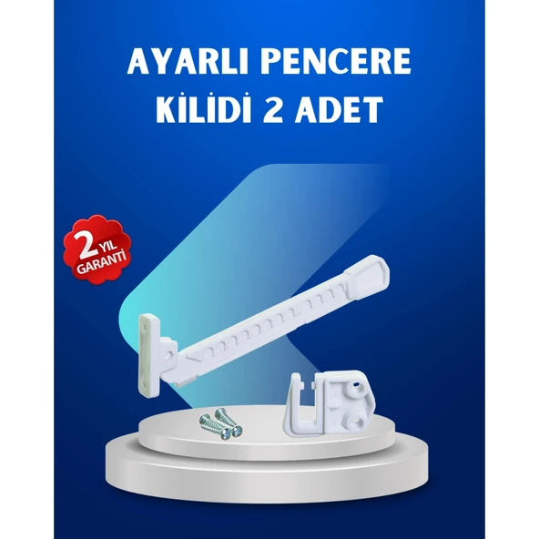 Pencere Güvenlik Kilidi Açılma Sınırlayıcı Aparat 2 Adet ürün görseli 1