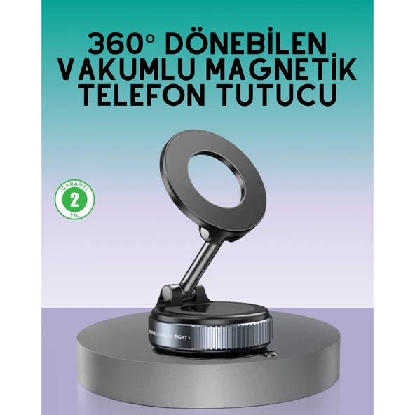 360 Derece Ayarlanabilir Manyetik Araç Telefon Standı ürün görseli 1