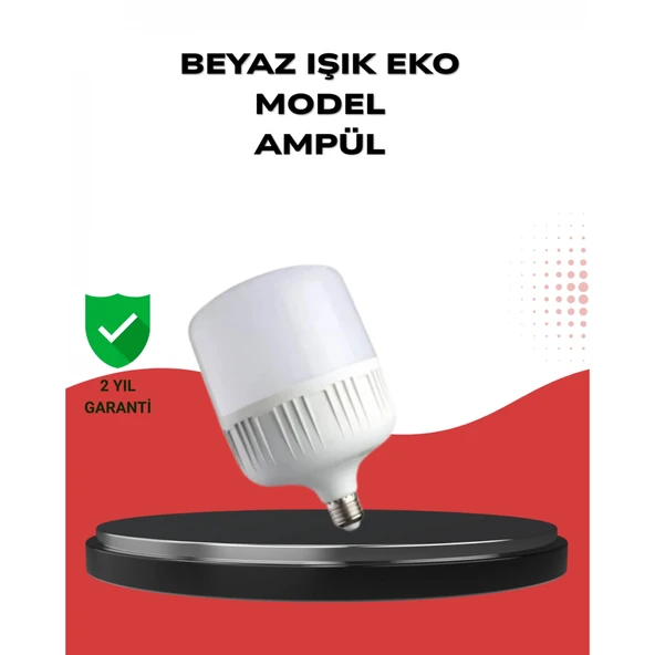 Enerji Tasarruflu Şarjlı LED Ampul 30W Beyaz Işık ürün görseli 1