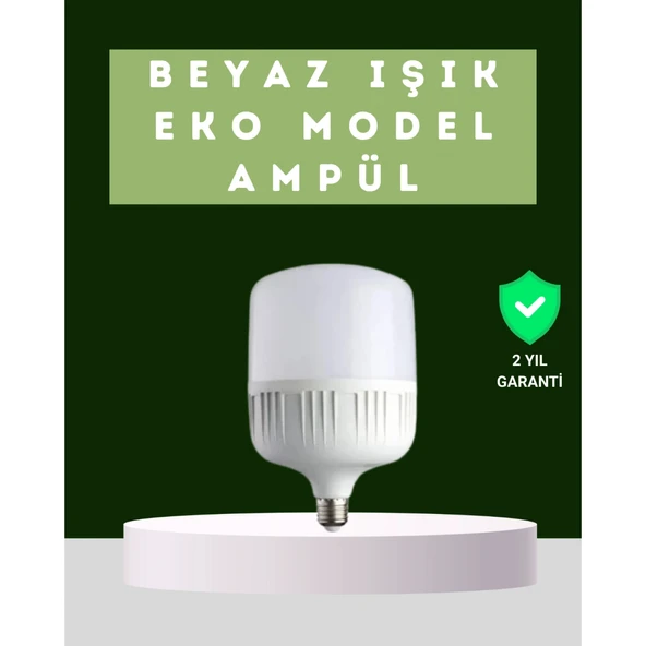 Şarjlı LED Torch Ampul 30 Watt Beyaz Işık Enerji Tasarruflu ürün görseli 1