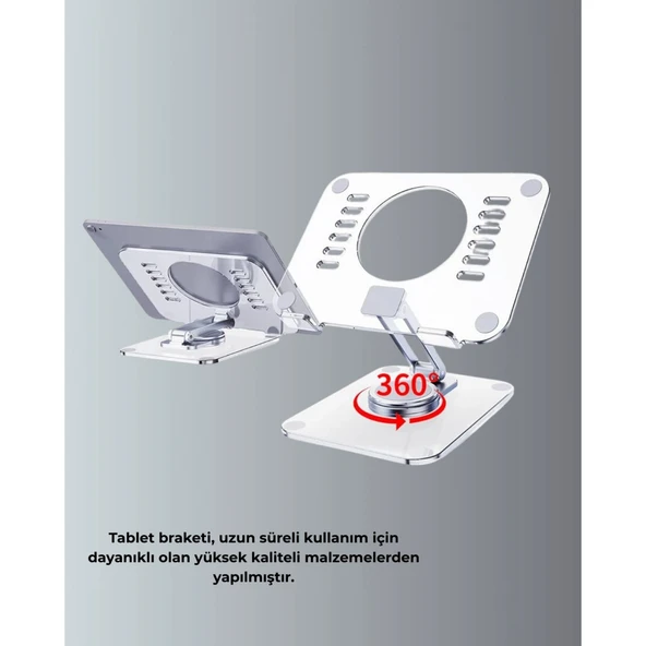 Taşınabilir Katlanır Tablet Braketi Masaüstü Stand - Resim 5