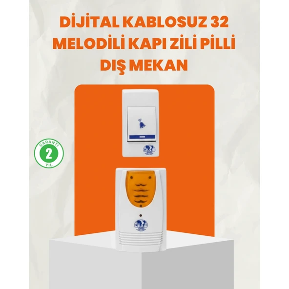 Kablosuz Kapı Zili Ev ve Ofis İçin Konforlu Çözüm ürün görseli 1