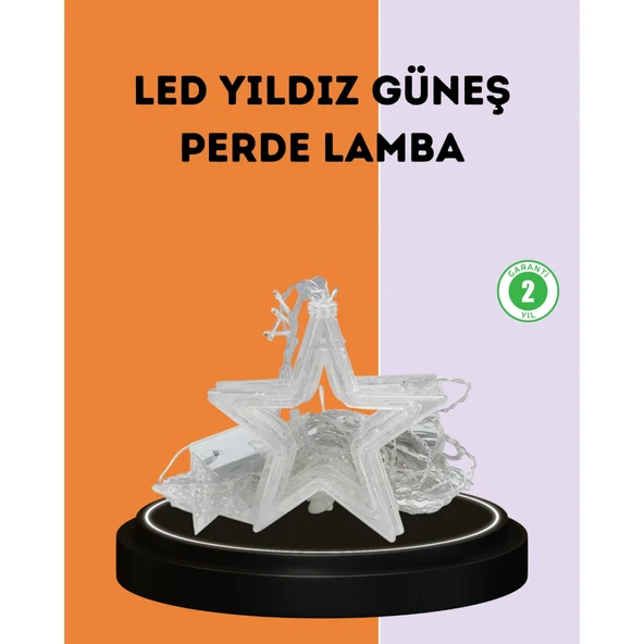 3x3 Metre Yıldız Peri Led Perde Işık Romantik Dekorasyon ürün görseli 1