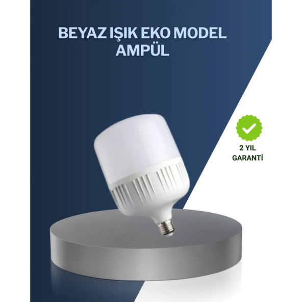 Uzun Ömürlü Şarjlı LED Ampul 30 Watt Güçlü Aydınlatma ürün görseli 1