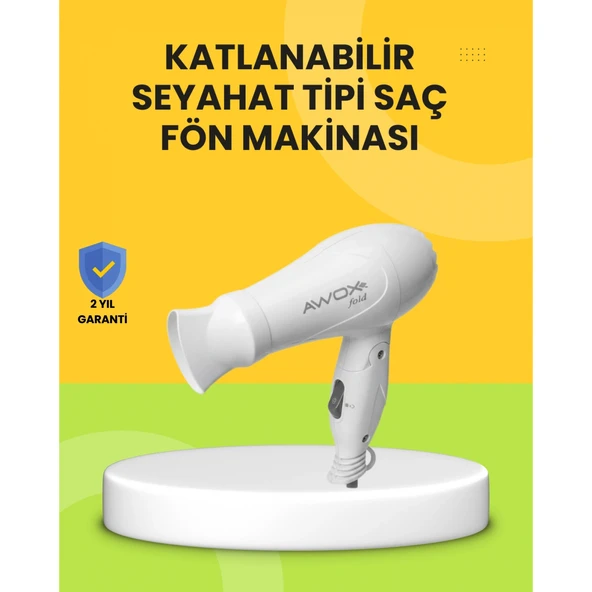 Katlanır Gövdeli Saç Kurutma Makinesi Ev ve Valiz Kullanımı ürün görseli 1