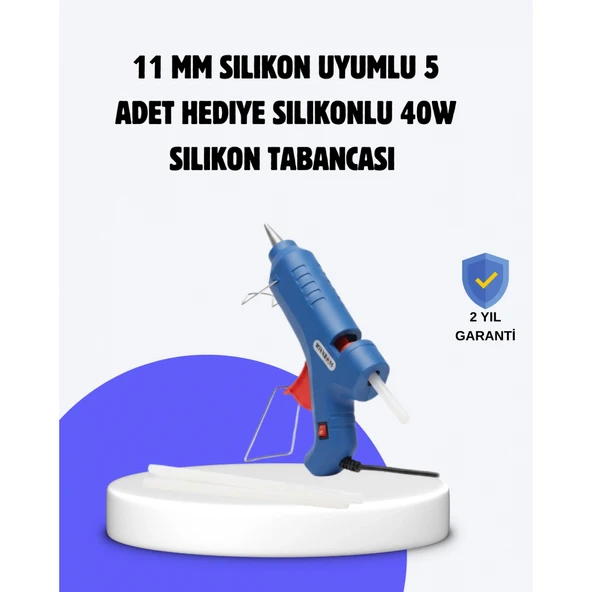 Sıcak Mum Tabancası 40W 5 Silikon Hediyeli Kolay ve Hızlı Yapıştırma ürün görseli 1