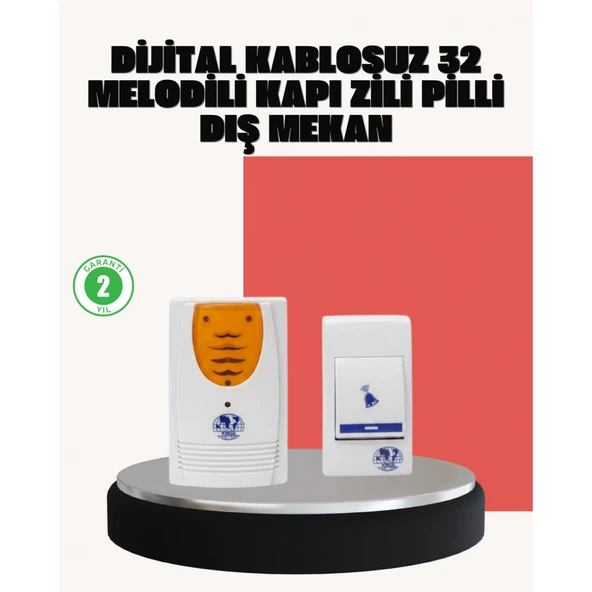 Wireless Kapı Zili Pratik ve Zahmetsiz Günlük Kullanım ürün görseli 1