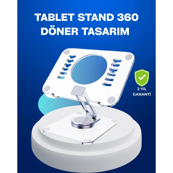 Katlanabilir Tablet Standı Ayarlanabilir Kaymaz Şeffaf Tasarım ürün görseli 1