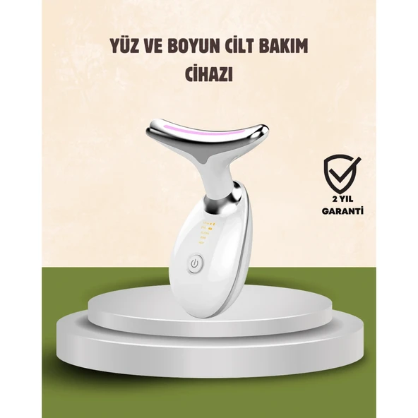 Cilt Yenileyici Şarjlı Güzellik Aleti – Pozitif/Negatif İyon, Titreşimli Masaj ve Kırmızı-Mavi-Yeşil Işıkla ürün görseli 1