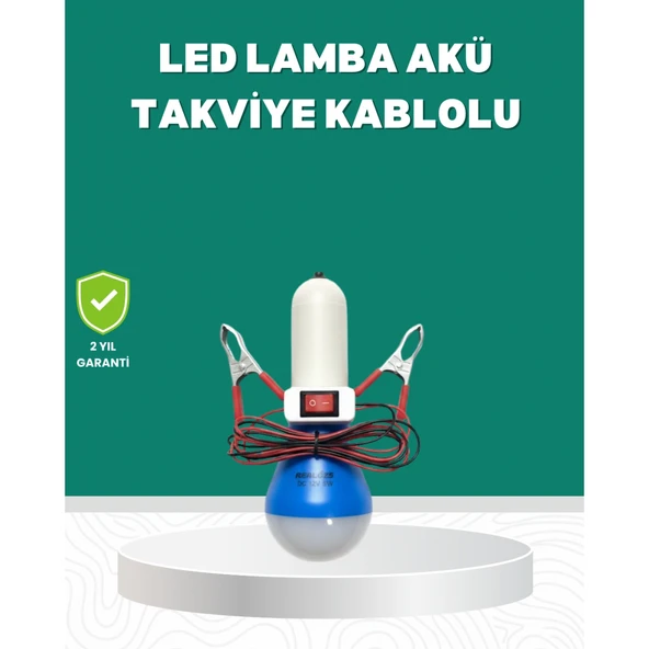 Aküden Çalışan 12V LED Ampul Taşınabilir Kullanım ürün görseli 1