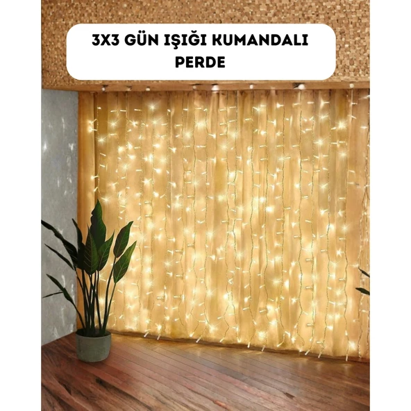 Dekoratif Perde Peri Led Günışığı Renk 8 Fonksiyonlu Işık ürün görseli 1