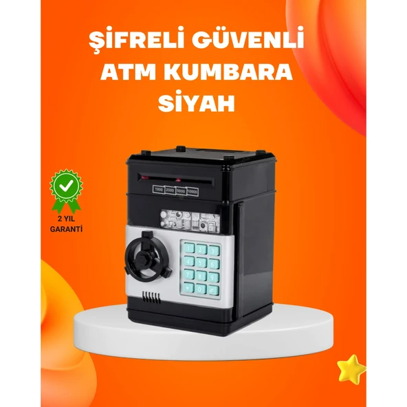 Otomatik Para Çeken Şifreli ATM Tasarımlı Kumbara ürün görseli 1