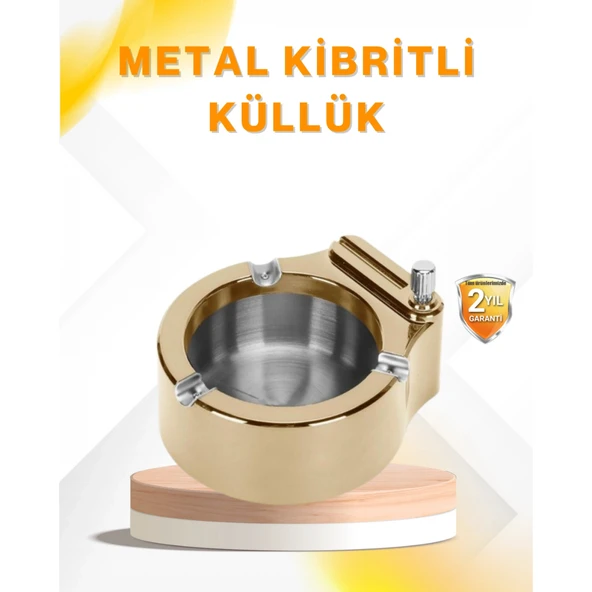 Çakmak Entegreli Küllük Yeniden Doldurulabilir Metal Gövde ürün görseli 1