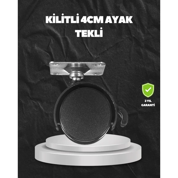 Kilitli 4 cm Evrensel Tekerlek Ayak Tek Adet ürün görseli 1
