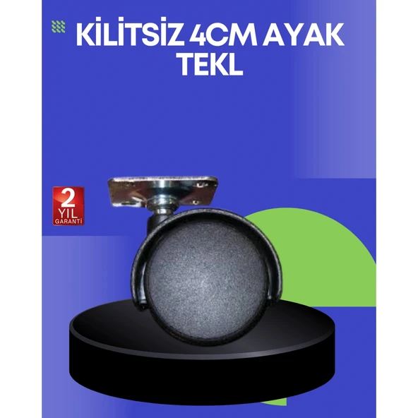 Sehpa ve Ekipmanlar İçin 4 cm Kilitsiz Ayak Tekli ürün görseli 1