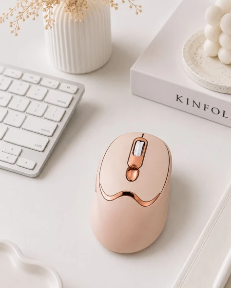 Sessiz Tıklama Özellikli Şarjlı Kablosuz Mouse Çoklu Cihaz Uyumlu ürün görseli 1