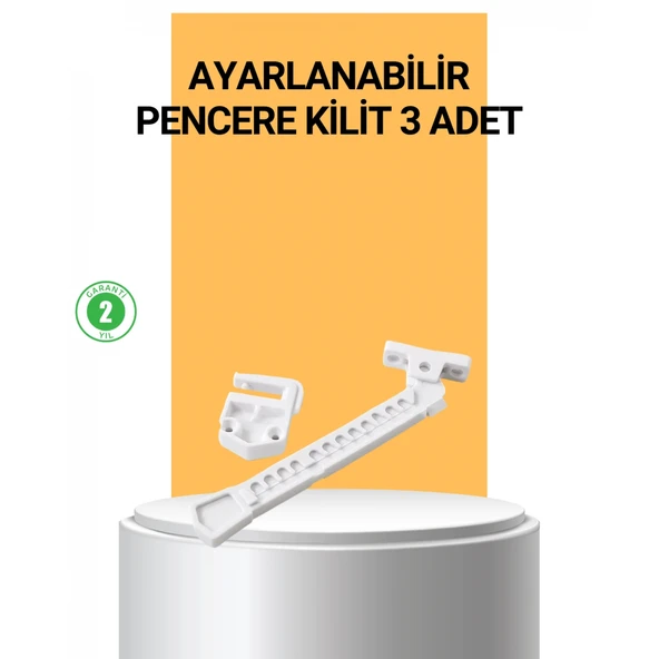 Pencere Cam Emniyet Kilidi Açılma Sınırlayıcı Set ürün görseli 1