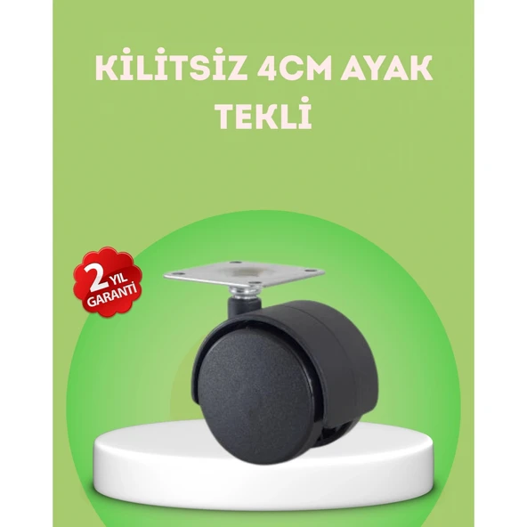 Kilitsiz 4 cm Mobilya Ayağı Tek Adet Pratik ve Dayanıklı ürün görseli 1