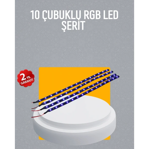 LED Yağmur Işığı Seti 10 Adet Meteor Çubuk Aydınlatma ürün görseli 1