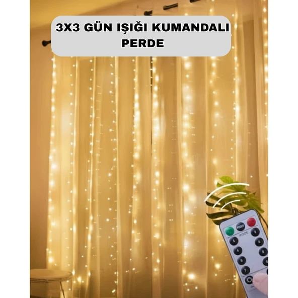 Uzaktan Kumandalı Perde Tipi Günışığı Peri Led Işık Dekorasyon ürün görseli 1
