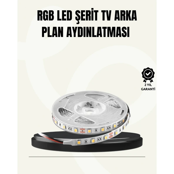 TV Arkası LED Şerit Işık Otomatik Açma Kapama Özellikli 2mt ürün görseli 1