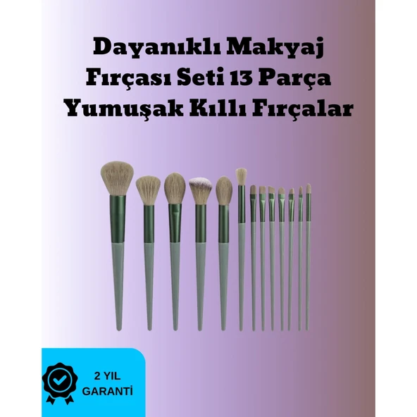 Toz ve Krem Ürünler İçin Güçlü Tutucu Yumuşak Kıllı Makyaj Fırça Takımı 13 Parça ürün görseli 1