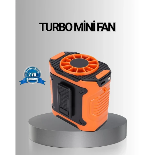 Turbo Mini Taşınabilir Fan – 100 Kademeli Dijital Hız Kontrolü ve Type-C Şarj ürün görseli 1