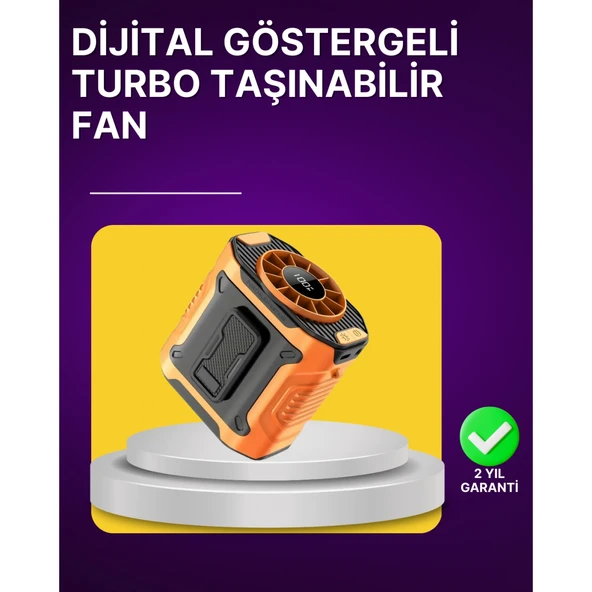 100 Kademeli Hız Ayarlı Taşınabilir Bel ve Boyun Fanı ürün görseli 1