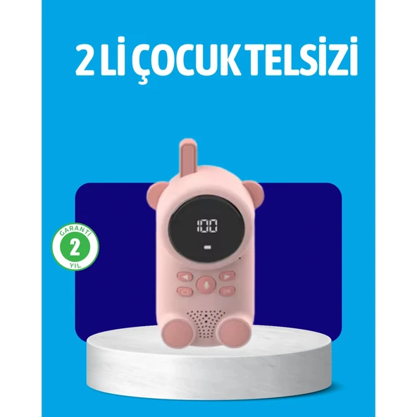 USB Şarjlı Çocuk Telsizi – Renkli Ekran, VOX Modu, Kompakt Tasarım ürün görseli 1