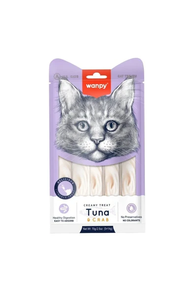 Wanpy Ton Yengeç Kedi Krema Ödül 5 li ürün görseli 1
