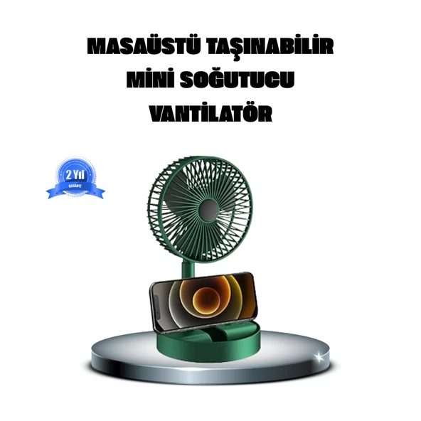 Katlanabilir Şarjlı Mini Fan 3 Kademeli Hız Ayarlı Taşınabilir ürün görseli 1