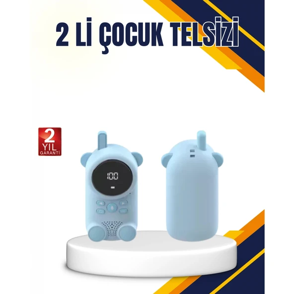 Çocuk ve Bebek Telsizi – 22 Kanal, VOX Modu, USB Şarjlı, Renkli Ekran ürün görseli 1