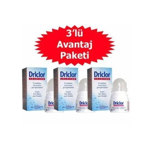 Driclor Roll On 20 ML 3 lü Paket ürün görseli 1