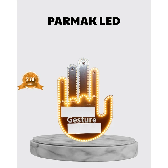 176 LED’li Amber Trafik Uyumlu Sinyal Işığı – El Hareketiyle Kontrol ürün görseli 1