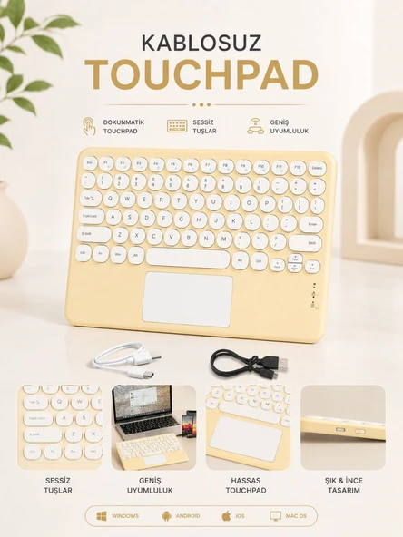 KABLOSUZ TOUCHPAD TÜM CİHAZLARLA UYUMLU ürün görseli 1