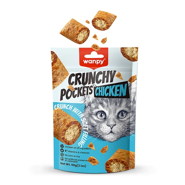 Wanpy Kedi Crunch Ödül Tavuk 60g ürün görseli 1