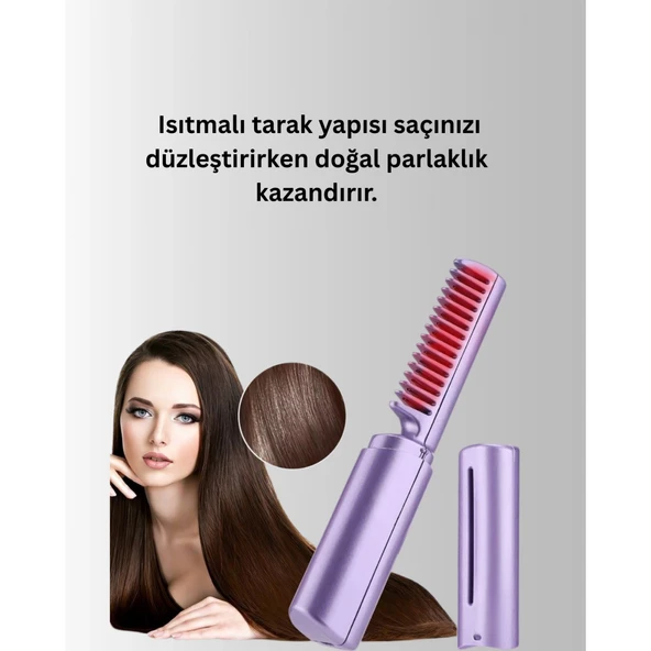 Şarjlı Saç Düzleştirici Tarak - Resim 5