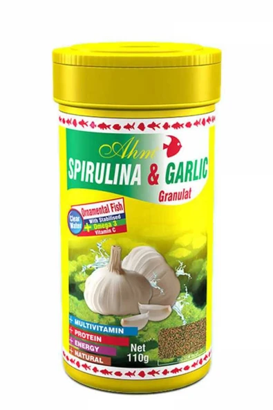 Ahm Spirulina Garlic Sarımsaklı Balık Yemi 100ml ürün görseli 1