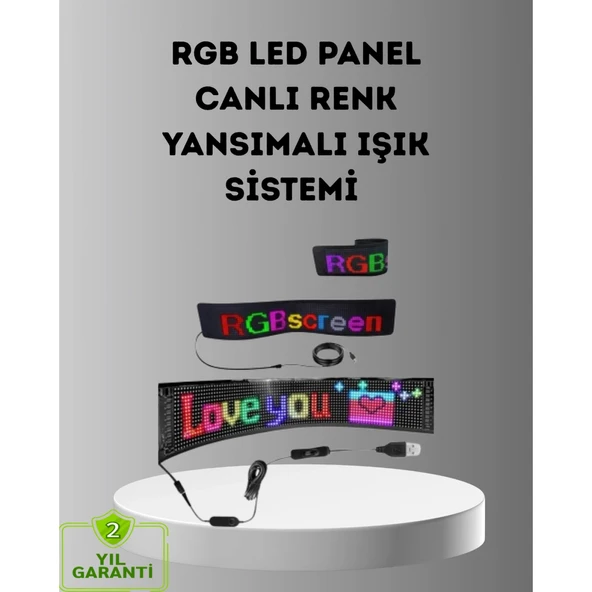 Akıllı LED Matrix Panel – USB Bağlantılı, Kaydırmalı Yazı ve Animasyon Desteği ürün görseli 1