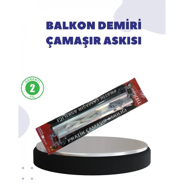 25x60 Balkon Askılığı Kare Demir Uyumlu Hava Dayanıklı Çamaşır Askısı ürün görseli 1