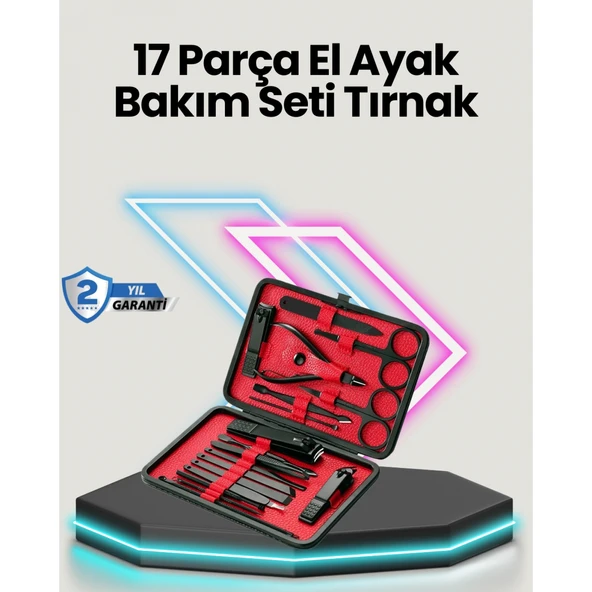 Profesyonel Paslanmaz Çelik Manikür & Pedikür Seti ürün görseli 1