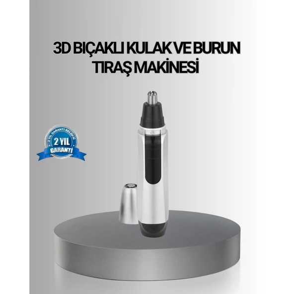 Kişisel Burun ve Kulak Tıraş Makinesi 3D Kavisli Bıçak ve Kompakt Tasarım ürün görseli 1
