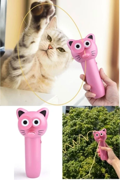 Kedi Oyuncağı Uçan Ip Pilli Hareketli Ip Dağıtıcı Kedi ürün görseli 1